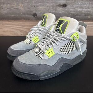 Nike Air Jordan 4 Retro SE Mid Neon 95 Cool Grey Volt CT5342-007 Men's Size 9.5